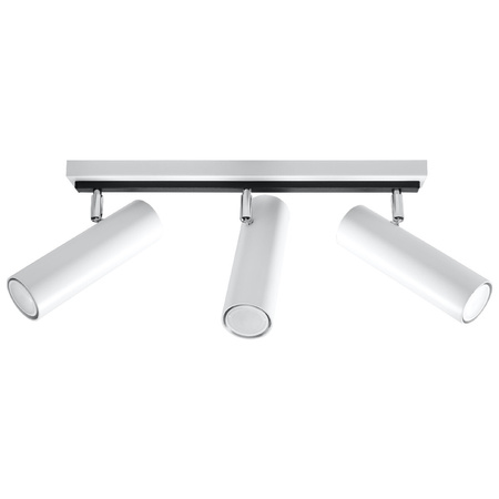 Lampa Sufitowa Oprawa Natynkowa SPOT TUBA Reflektor 3x GU10 Ruchoma Tubularna Biała Nowoczesna Direzione Sollux