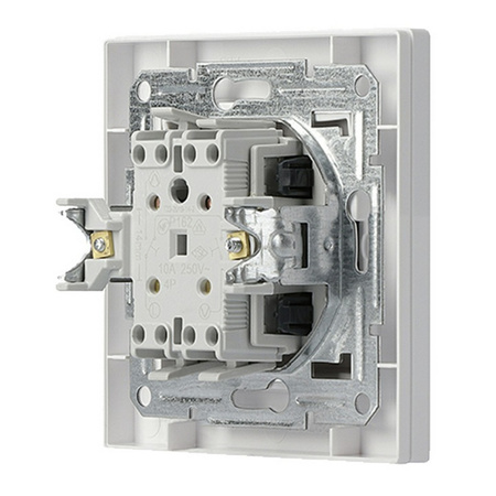 Włącznik Żaluzjowy Roletowy z Ramką Podwójny Asfora Biały