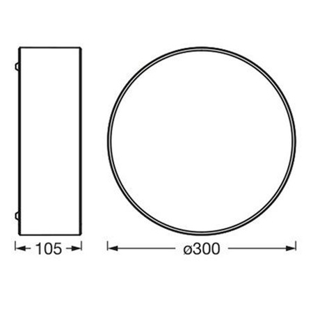 Plafon Lampa Sufitowa Natynkowa E27 Beżowy 30cm Orbis Ledvance