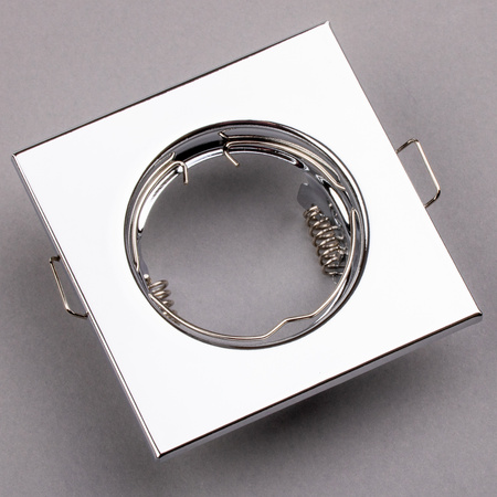 6x Oprawa Halogenowa Podtynkowa Stała Kwadrat PAVO Chrom Blacha MR16 GU10 LUMILED