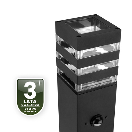 Lampa Ogrodowa Słupek Zewnętrzny Stojący E27 LED Czujnik Ruchu TAXUS 2 80cm LUMILED