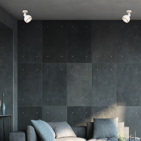 Lampa Ścienna Kinkiet OVAL Biała 1xE27 Milagro