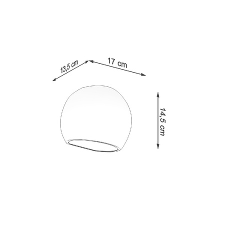 Lampa Ścienna Kinkiet E27 Owalna Biała Nowoczesna Pontius Sollux