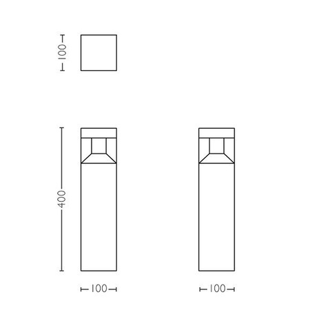 Lampa Ogrodowa Zewnętrzna SŁUPEK 40cm LED 8W 800lm 2700K IP44 Parterre Philips