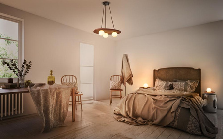 Lampa Sufitowa Wisząca Dekoracyjna G9 Brązowy Gliniana Decor Ledvance