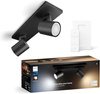 Lampa Sufitowa LED Reflektor 8.4W 800lm IP20 White Ambiance TW Czarna Inteligentna SMART Zigbee Bluetooth + Regulator Pilot Runner Philips HUE