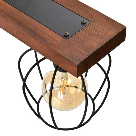 Lampa wisząca OZZY 4xE27 Różne Geometryczne Kształty Loft MLP6253 Milagro Metal + Drewno