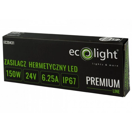 Zasilacz LED Hermetyczny IP67 150W 24V Premium Ecolight