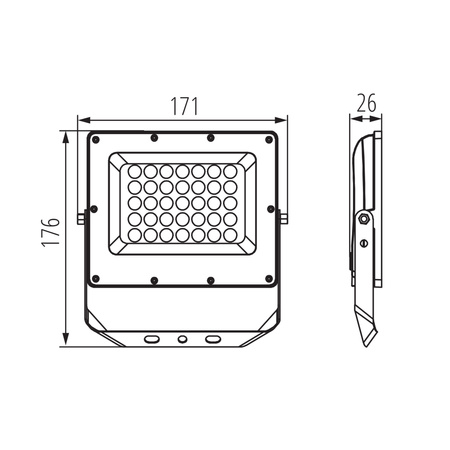 Naświetlacz Lampa LED 30W 3240lm CCT 90° IP65 Szary ACETE Kanlux