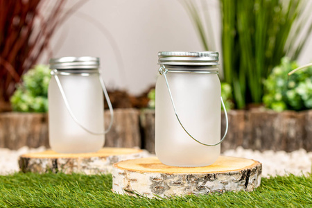 Lampion Ogrodowa LED Solarna Dekoracyjna Słoik Płomień 13cm