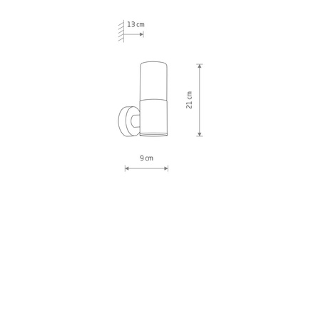 Lampa Ogrodowa Zewnętrzna Kinkiet Elewacyjny Oprawa Natynkowa E27 Czarna Wodoodporna IP44 Nowoczesna IDA 11371 Nowodvorski