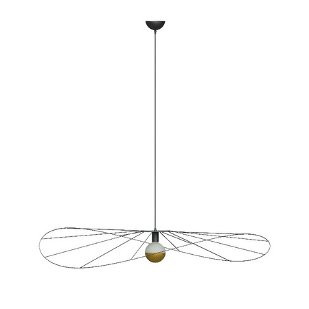 Lampa Sufitowa LED Wisząca ESKOLA E27 Druciana 70cm Czarna SOLLUX