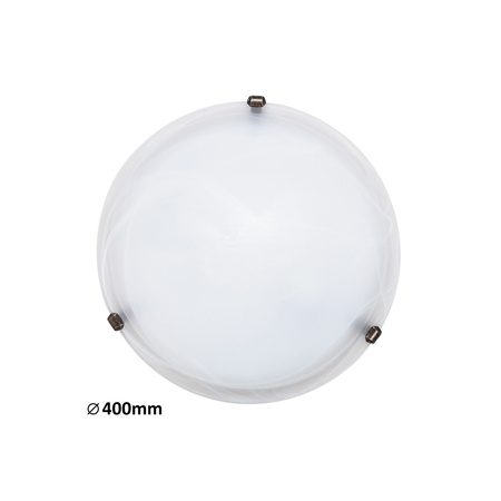 Plafon LED Lampa Sufitowa Oprawa Ścienna Natynkowa 2x E27 Biały Klasyczny Alabastro Rabalux