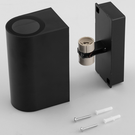 Kinkiet Ogrodowy Elewacyjny Lampa Zewnętrzna 2xGU10 ALLIUM Czarna LUMILED