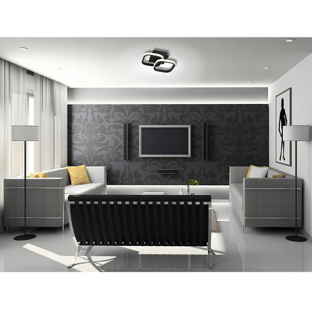 Lampa Sufitowa Żyrandol LED 16W NEBULA GEMINI Czarny