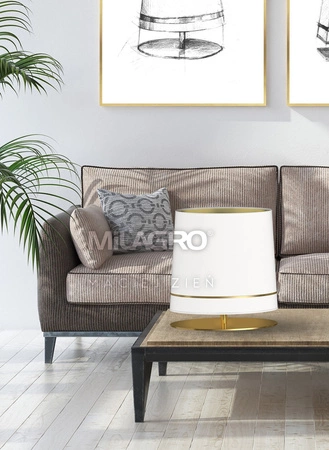 Lampa Stojąca Podłogowa BOOTES 1xE27 Biało-Złota Milagro