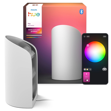 Lampka Biurkowa LED do Podświetlania Ścian 1035lm IP20 White and Color Ambiance RGB + TW Czarna Inteligentna SMART Zigbee Bluetooth Indoor Table Lamp Play Wall Washer Philips HUE