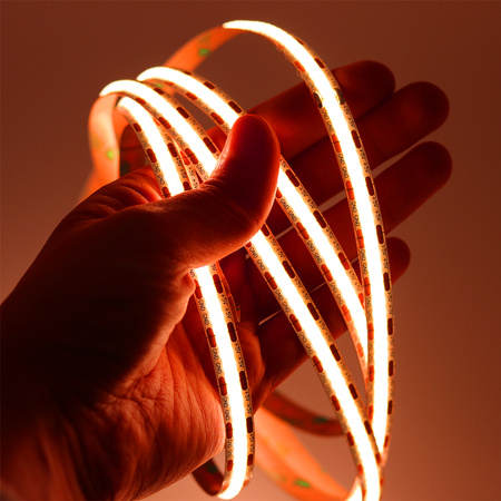 Taśma LED Pasek COB 12V 45W 2400LED NEON Pomarańczowa 8mm 5m