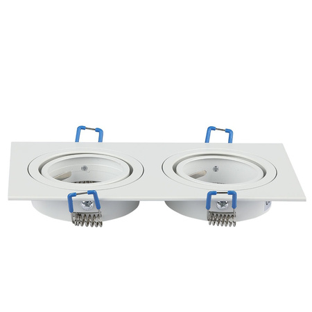 Oprawa Sufitowa Podtynkowa 2xGU10 Kwadratowa Biała VT-783 V-TAC