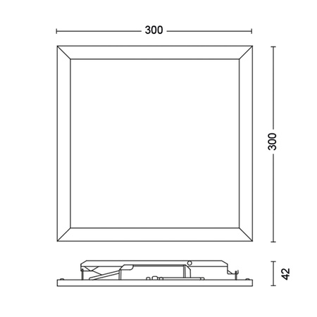 Panel LED 30x30 12W 1050lm 2700K SceneSwitch Biała Touch Philips