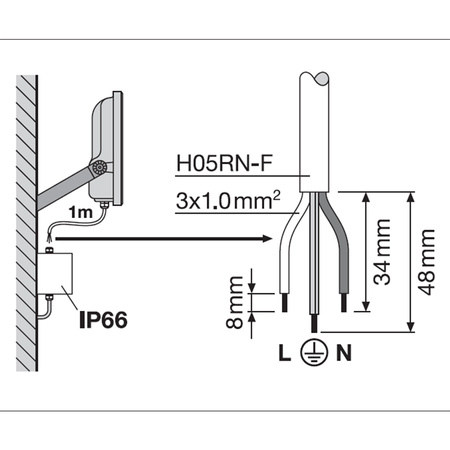 Naświetlacz LED Reflektor Zewnętrzny Lampa 41W 6000lm 4000K IP66 Biały Floodlight Ledvance