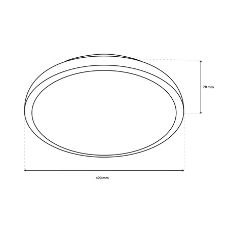 Plafon LED Lampa Sufitowa Natynkowa AGA2 72W IP44 CCT Biały Okrągły 50cm + PILOT LUMILED