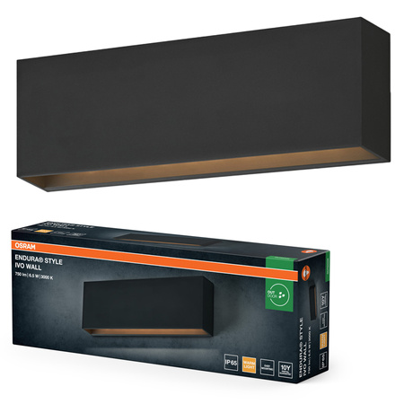 Kinkiet Ogrodowy Lampa Elewacyjna Zewnętrzna LED 6.5W 400lm 3000K Ciepła Szary IP65 Endura Osram