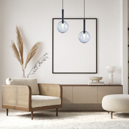 Lampa Wisząca Sufitowa NIKO Czarna 1xG9 fi 200 Milagro