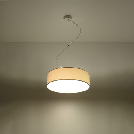 Lampa Sufitowa Wisząca Plafon 2x E27 Okrągła Biała Minimalistyczna Arena Sollux