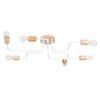 Lampa Sufitowa Żyrandol 6x E27 Naturalne Drewno Biała Timbo Peach Puff SL.1666 Sollux