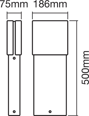 Lampa Ogrodowa Zewnętrzna Stojąca Słupek 12.5W 950lm 3000K IP44 Szary Endura Ledvance