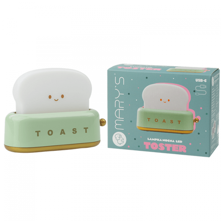 Lampka Nocna Dziecięca LED 1.2W 3000K Ciepła USB Akumulatorowa 800mAh Zielona TOSTER MARY'S
