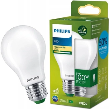 Żarówka LED E27 210.3lm/W A60 7.3W = 100W 1535lm 2700K Ciepła Mleczna PHILIPS Ultra Efficient