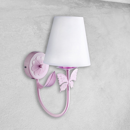 Lampa Ścienna Kinkiet ALICE Różowa 1xE14 Milagro