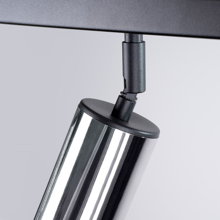 Lampa Sufitowa Oprawa Natynkowa SPOT TUBA Reflektor 4x GU10 Tubularna Czarna Chrom Nowoczesna Winx Sollux