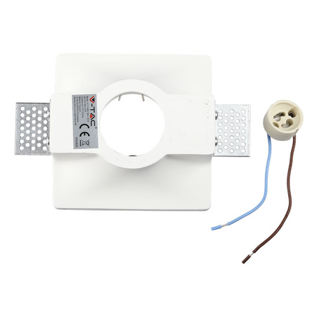 Oprawa Sufitowa Podtynkowa Oczko GU10 Kwadratowa Biała VT-714 V-TAC