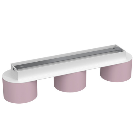 Lampa Sufitowa DIXIE Różowa Biała 3xGX53 Listwa Milagro