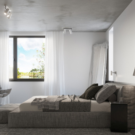 Lampa Sufitowa Oprawa Natynkowa SPOT TUBA Reflektor 2x GU10 Ruchoma Tubularna Biała Nowoczesna Direzione Sollux