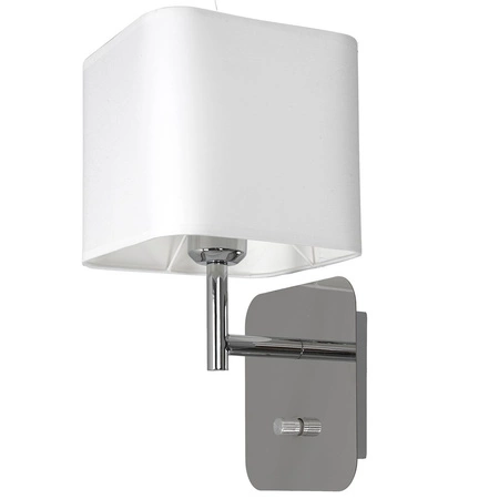 Lampa Ścienna Kinkiet NAPOLI Biała Chrom 1xE27 Milagro