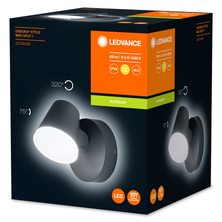 Kinkiet ścienny lampa elewacyjna zewnętrzna ruchoma 13W 800lm 3000K Endura Style Midi Spot LEDVANCE