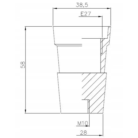 Oprawka Bakielitowa do Żarówki E27 Czarna PAWBOL