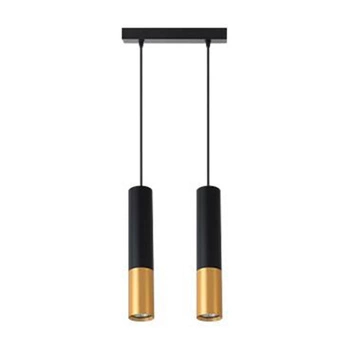 Lampa Wisząca Sufitowa KEON 2xGU10 Regulowana Czarno-Złota MASTERLED
