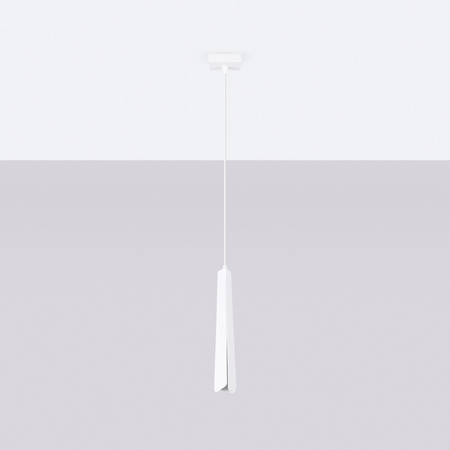 Lampa Sufitowa Wisząca Zwis G9 Żyrandol Tubularna Biała Skandynawska Prysm Sollux