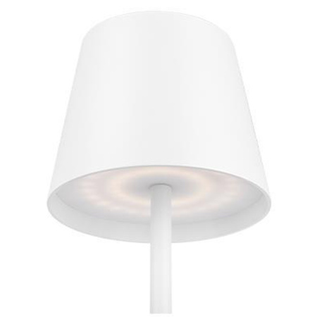 Lampka Biurkowa Stołowa LED 3W 200lm 4000K Neutralna Akumulatorowa Szkolna Nocna Ściemnialna Włącznik On/Off Biała Solio Masterled