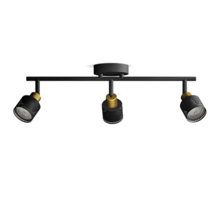 Lampa Sufitowa Reflektor 3x GU10 Czarna-Miedziana Niall Philips