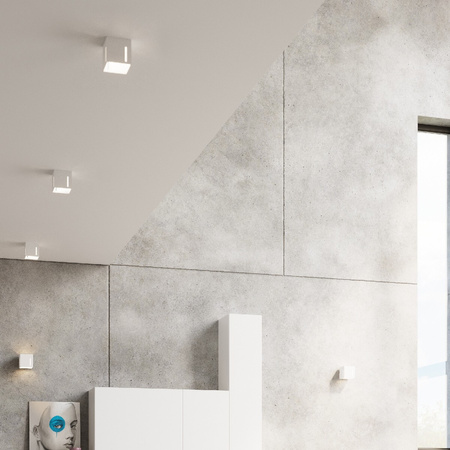 Lampa Ścienna Kinkiet Kostka G9 Kwadratowa Biała Nowoczesna Pixar Sollux