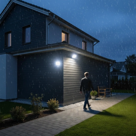 Naświetlacz LED Halogen Zewnętrzny Reflektor 30W 6500K 2700lm IP65 z Czujnikiem Ruchu i Zmierzchu SENSOR FLOODLIGHT LUX OSRAM