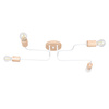 Lampa Sufitowa Żyrandol 4x E27 Naturalne Drewno Biała Timbo Peach Puff SL.1665 Sollux