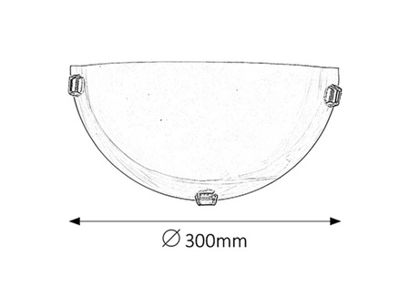 Półplafon Kinkiet Ścienny Lampa LED E27 Biały Klasyczny Alabastro 3001 Rabalux