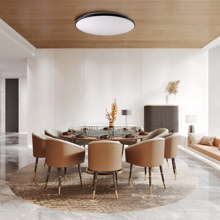 Plafon LED Oprawa Sufitowa 80W 9200lm CCT 120° Biała Czarna Pilot Ściemnialna Kern Sanico Goldlux